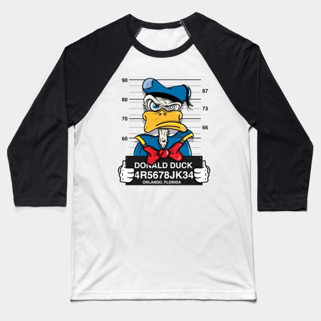 Donald Duck Orlando Florida Baseball T-Shirt by gundalaheros